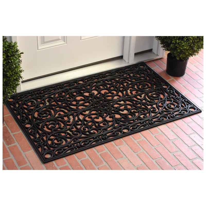 Calloway Mills AZ900222436 Gatsby Rubber Doormat, 24" x 36", Black - Image 2